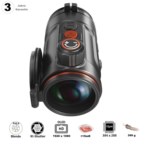 Hunt 335 Pro innovatives W&auml;rmebild-Vorsatzger&auml;t von ThermTec / NETD 15mK / Austauschbarer Akku / HD-OLED